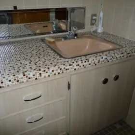 mosaic tile bathroom vanity counter top