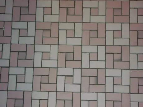 pink-bathroom-floor-tile-pinwheel-mosaic