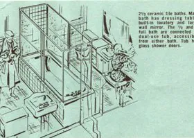 jack and jill bathroom design sketch