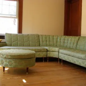 vintage sofa sectional with built in table