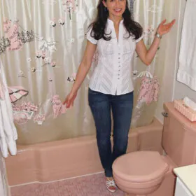 famous poodle pink bathroom