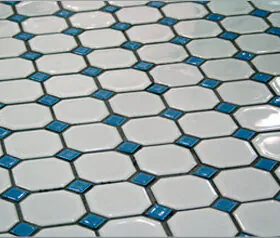 octagon and dot floor tile