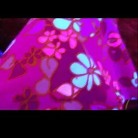 hawaiian dress under blacklight