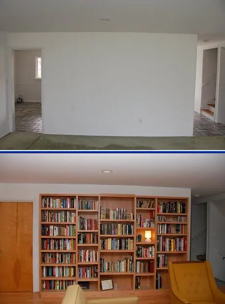 built-in-bookshelf-before-and-after
