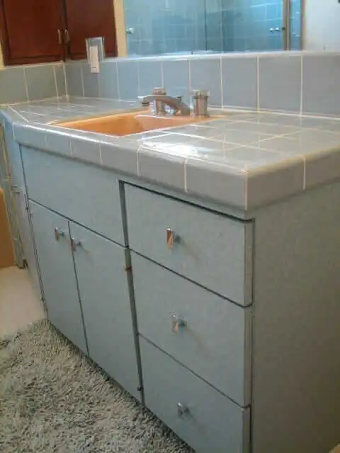 bathroom vanity made from formica