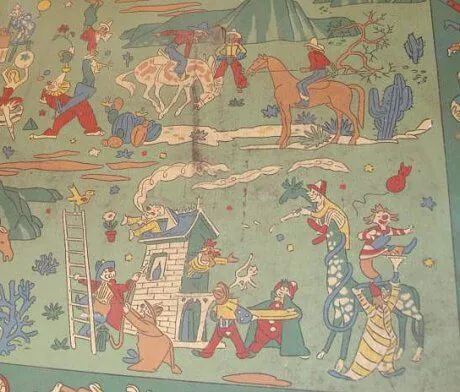 vintage-linoleum-rug-detail