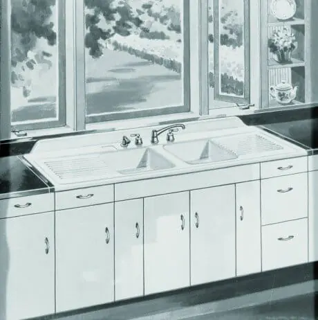 1940s drainboard sink