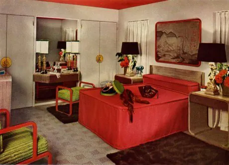 hollywood glamour 1940s interior design in a bedroom by armstrong flooring
