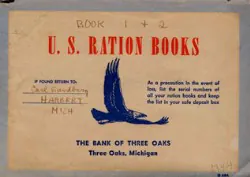 carl-sandburg-united-states-antique-ration-books-michigan world war ration books from Michigan, from the carl sandburg national historic site
