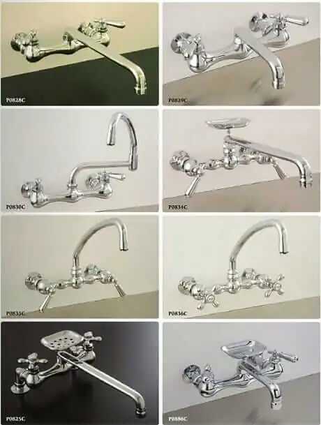 eight wall mount kitchen faucets