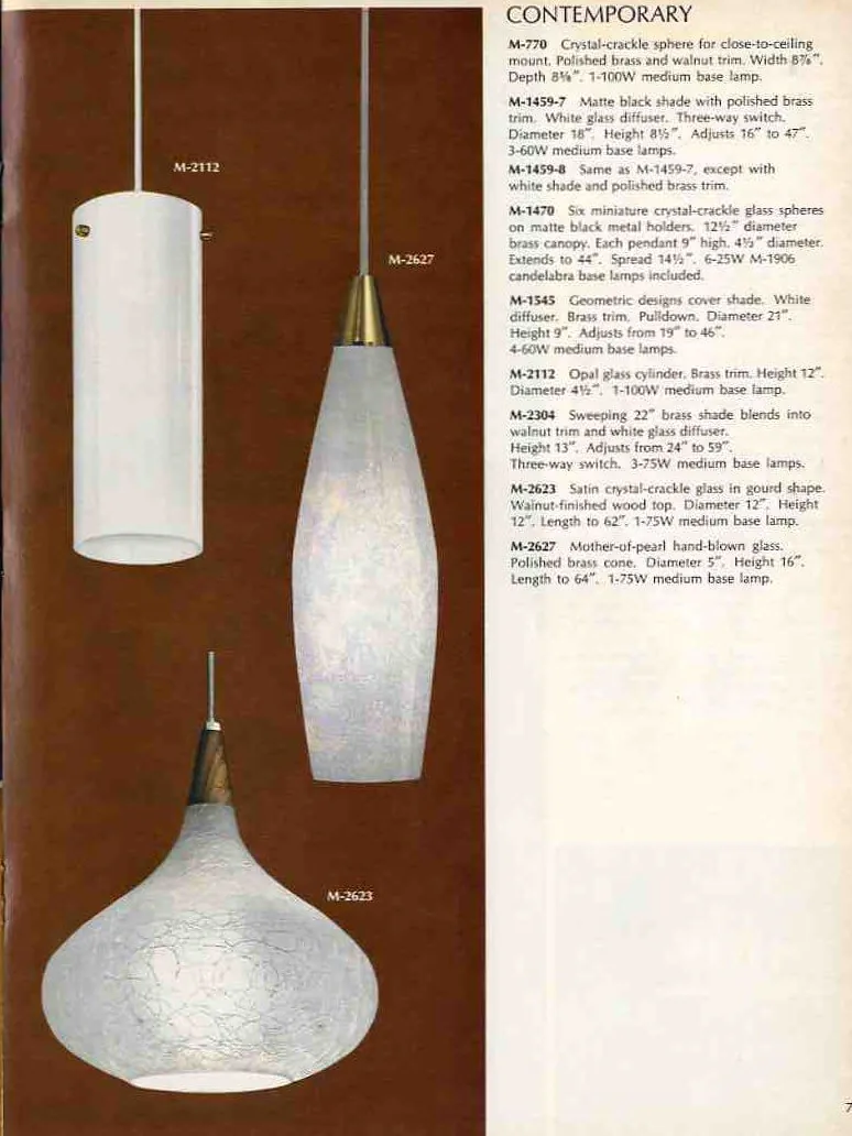 1969 pendant lighting