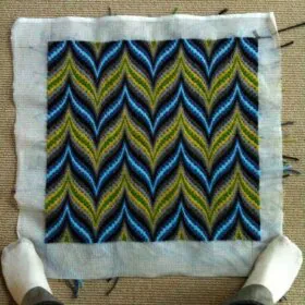 bargello needlepoint pillow