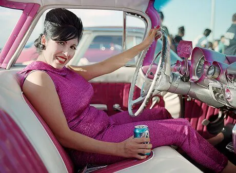 jennifer-greenburg-rockabillies-pink-car rockabilly