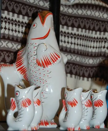 vintage-koi-sake-set vintage koi sake set