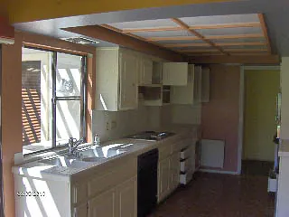 connies kitchen before repainting with rustoleum transformations