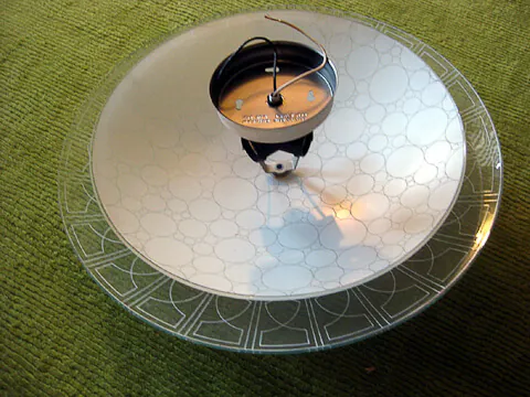 vintage-two-tier-lighting-fixture vintage ceiling light with two shades