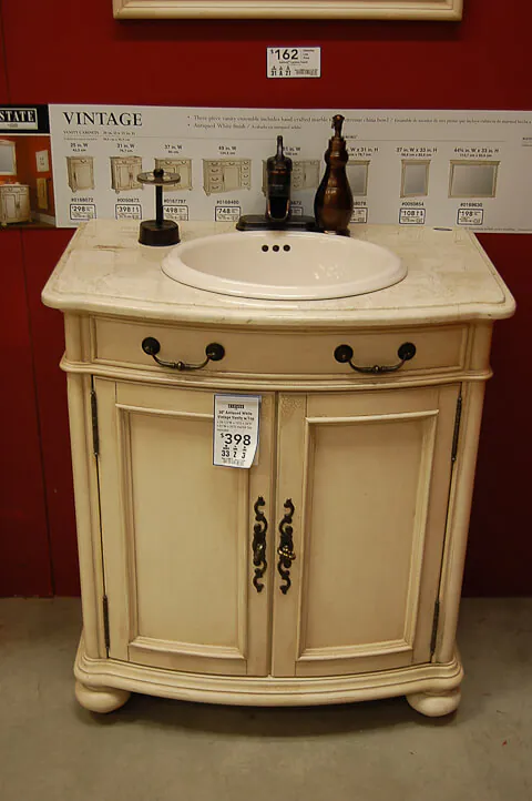 victorian style bathroom vanity from lowes