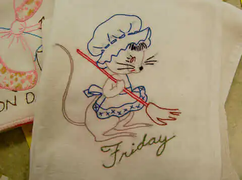 vintage day of the week dishtowel vintage day of the week dish towel