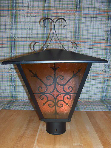spanish-gothic-post-lamp exterior post light for a mediterranean house