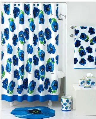 vintage-vera-poppies-bathroom-shower-curtain-and-towels vintage vera neumann poppies