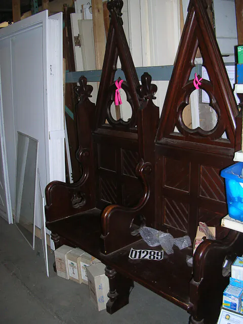 vintage gothic church pew vintage gothic church pew