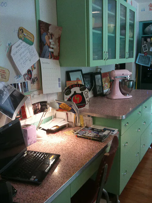 pink-terrazzo-countertops-2 pink terrazzo kitchen countertops