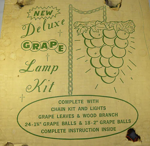 graphics and box for grape cluster swag light kit