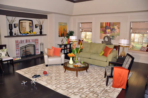 mid century living room design