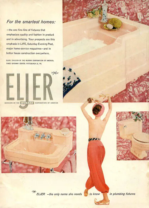 1950s pink bathroom