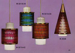 1960s moe light honeycomb pendant light