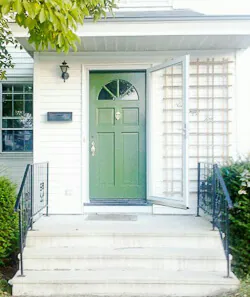 Kate's green front door