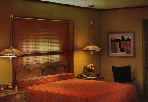 vintage moe lighting in a bedroom