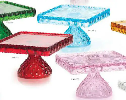 mosser-glass-cake-plates Made in America glassware - cake plates from Mosser Glass