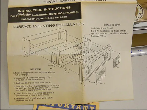 sunbeam-control-panel-appliance-center-installation sunbeam control panel surface installation