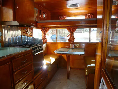 shasta trailer restored interior