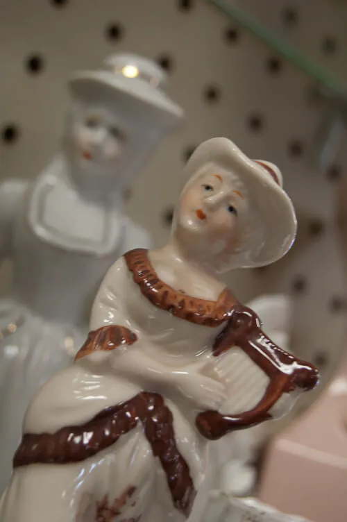 european lady porcelain figurine