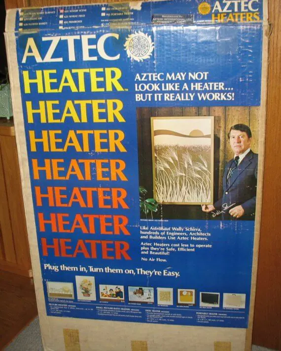 aztec radiant wall heater with wally shira