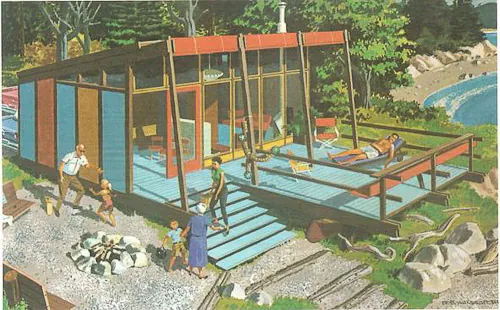 Three stage beach cabin