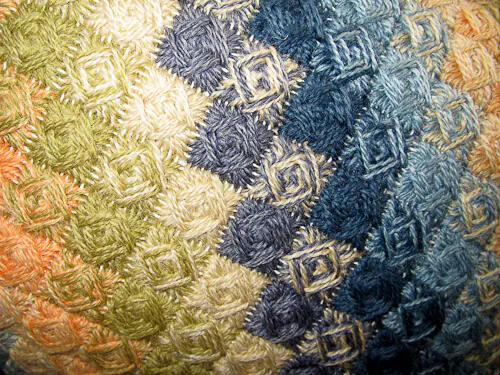 A study of Blue blue bargello