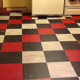 checkerboard floor