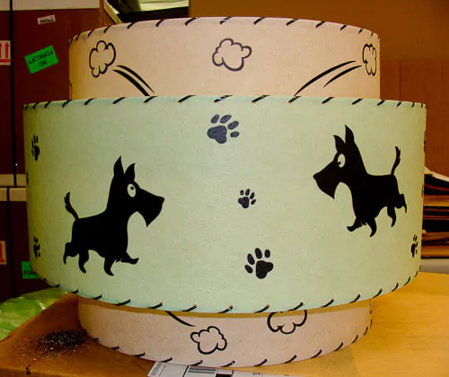 dog-lampshade custom fiberglass lamp shade from moonshine lamp & shade