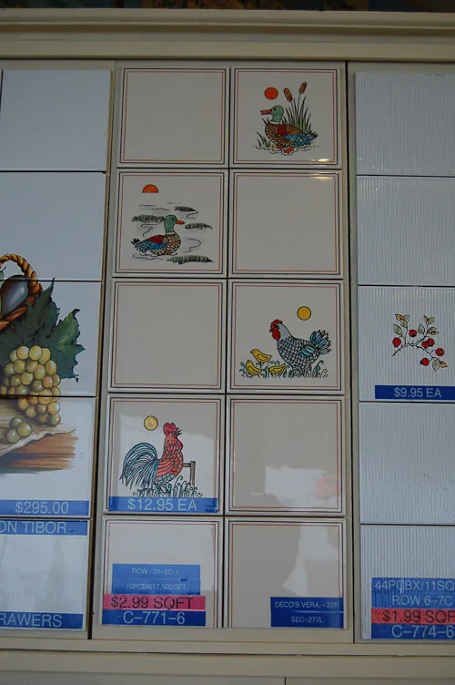 kitchen-backsplash-tile farm animals tile