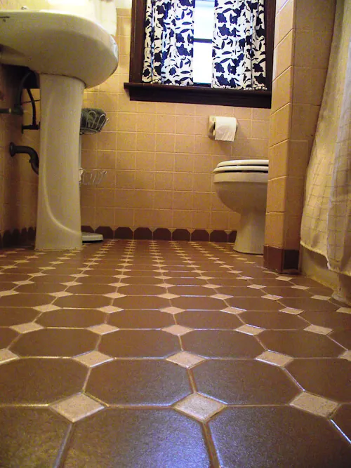 octagon and dot tile vintage tile