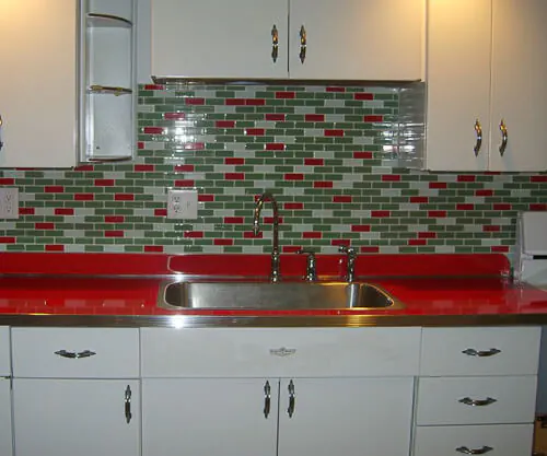 red crackle ice countertop