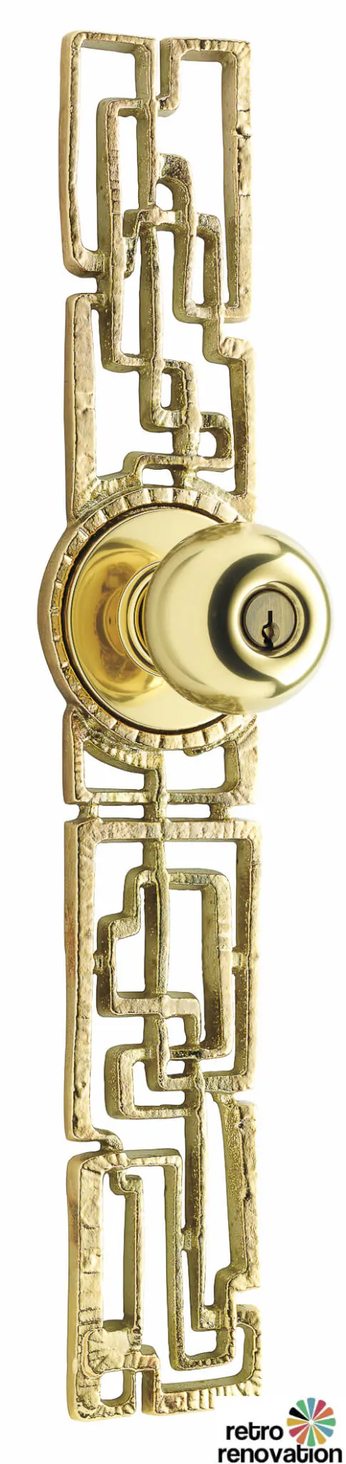 midcentury modern doorset escutcheon, samba by rejuvenation