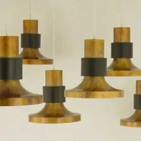 vintage lightolier pendants from a theater