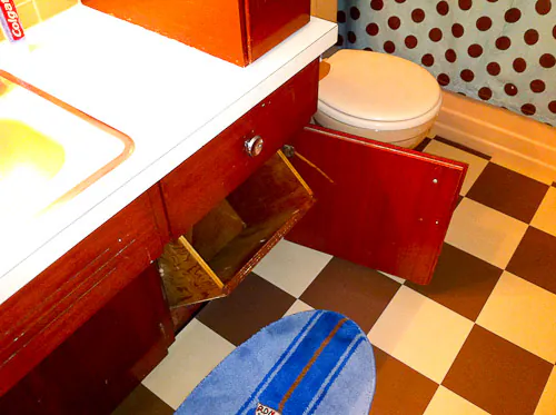 bathroom-vanity retro wood bathroom vanity
