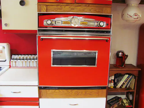red-kitchen red kitchen oven
