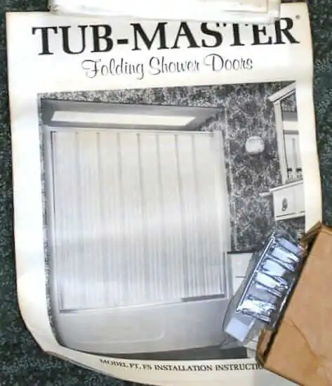 tub master folding shower door