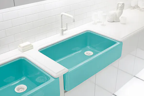turquoise kitchen sinks